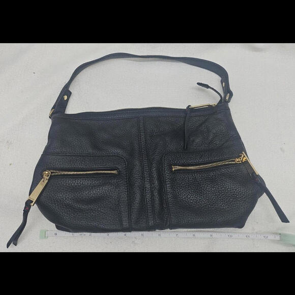 Tommy Hilfiger Handbags - Vintage Tommy Hilfiger Black Leather Hand Bag Shoulder Bag Purse